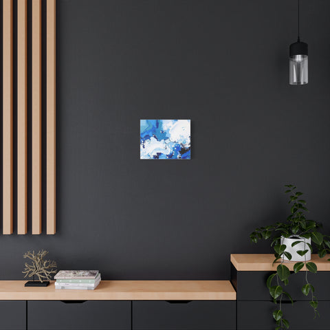 Abstract Blue Galaxy Canvas Print — Matte Stretched Wall Art