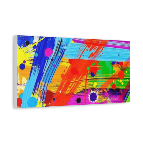Abstract Color Splash Canvas Print — Vibrant Modern Wall Art