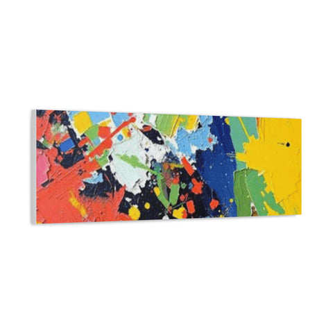 Abstract Color Splash Matte Canvas — Stretched Wall Art