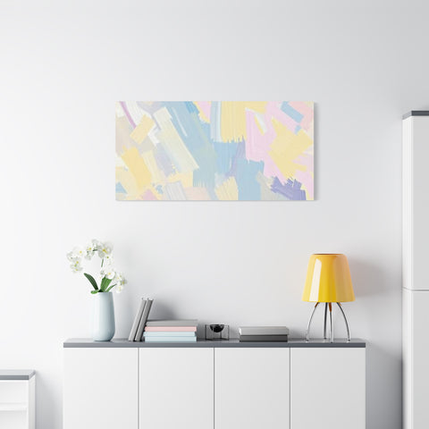 Pastel Abstract Brushstroke Canvas Wall Art