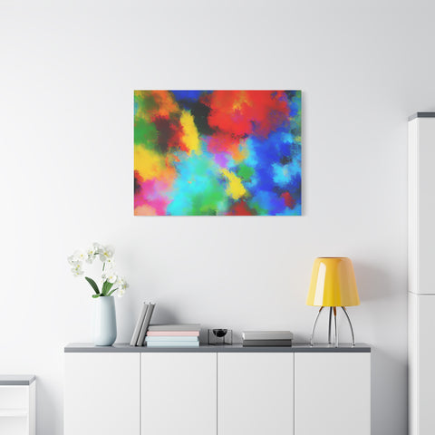 Abstract Color Burst Canvas Print — Vibrant Stretched Matte Wall Art