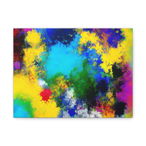 Abstract Color Splash Matte Canvas Print — Vibrant Stretched Wall Art