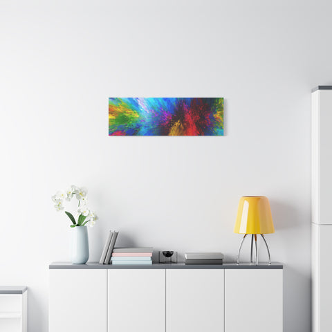 Abstract Color Explosion Matte Canvas Print