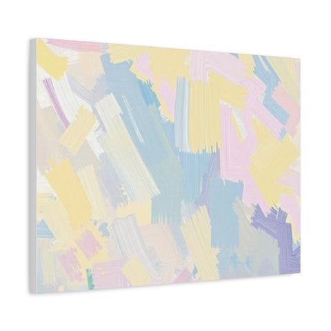 Pastel Abstract Brushstroke Canvas Wall Art