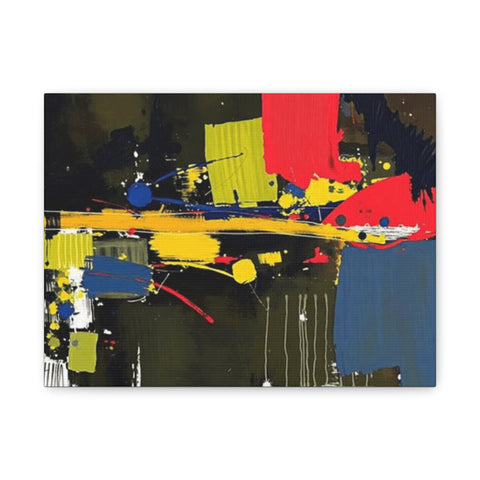 Abstract Color Splash Matte Canvas Print — Modern Stretched Wall Art