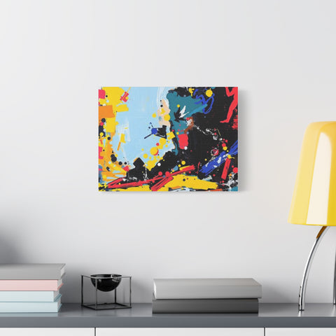 Abstract Color Splash Matte Canvas Print — Modern Stretched Wall Art