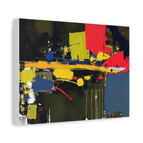 Abstract Color Splash Matte Canvas Print — Modern Stretched Wall Art