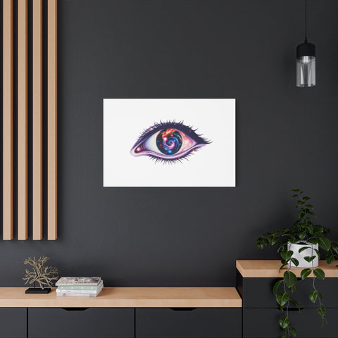 Cosmic Eye Canvas Print — Galaxy Eye Matte Stretched Wall Art