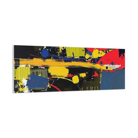 Abstract Color Splash Matte Canvas Print — Modern Stretched Wall Art
