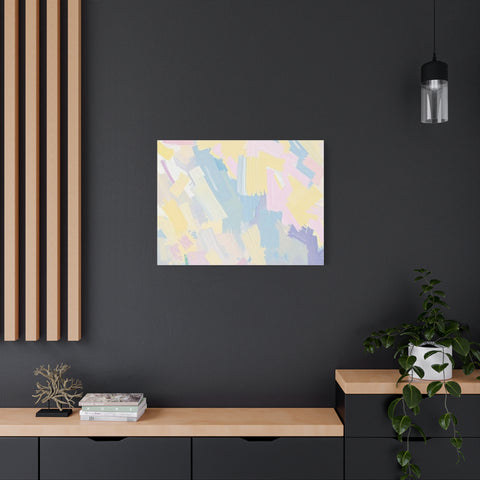 Pastel Abstract Brushstroke Canvas Wall Art