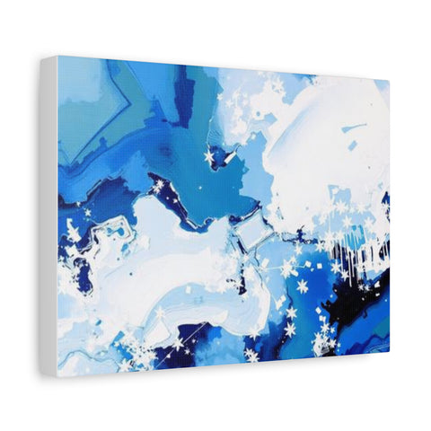 Abstract Blue Galaxy Canvas Print — Matte Stretched Wall Art