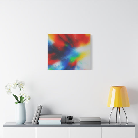 Abstract Color Burst Canvas Print — Vibrant Stretched Matte Wall Art