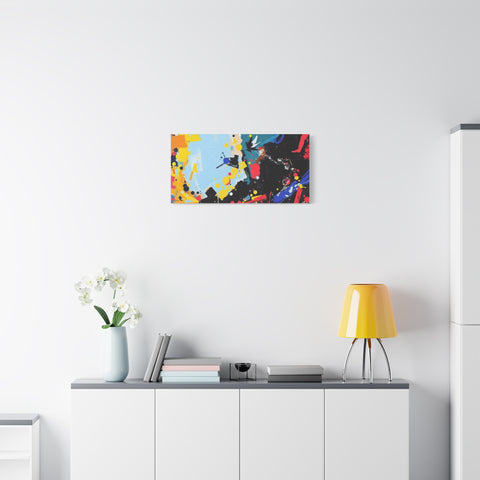 Abstract Color Splash Matte Canvas Print — Modern Stretched Wall Art