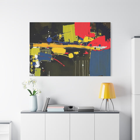 Abstract Color Splash Matte Canvas Print — Modern Stretched Wall Art