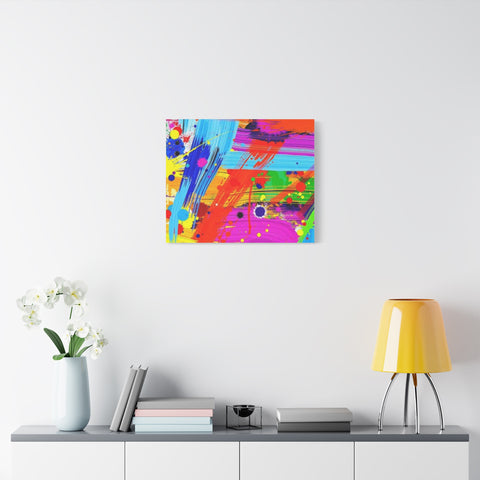 Abstract Color Splash Canvas Print — Vibrant Modern Wall Art