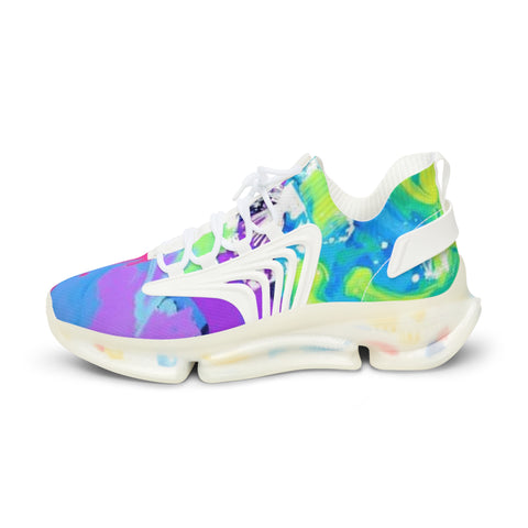 Colorful Tie-Dye Mesh Sneakers — Men's Athletic Casual Shoes
