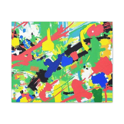 Abstract Color Splash Canvas Print — Vibrant Modern Wall Art