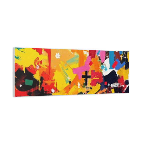 Abstract Color Splash Canvas Print - Vibrant Stretched Matte Wall Art