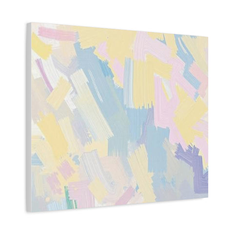 Pastel Abstract Brushstroke Canvas Wall Art