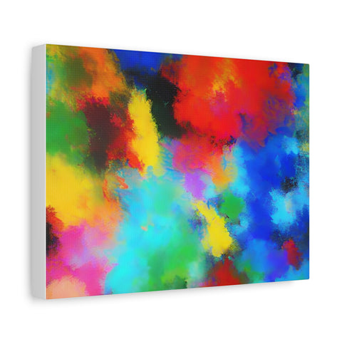 Abstract Color Burst Canvas Print — Vibrant Stretched Matte Wall Art