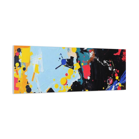 Abstract Color Splash Matte Canvas Print — Modern Stretched Wall Art