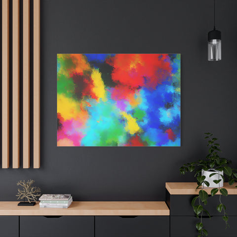 Abstract Color Burst Canvas Print — Vibrant Stretched Matte Wall Art