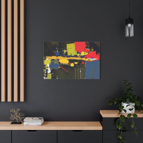 Abstract Color Splash Matte Canvas Print — Modern Stretched Wall Art