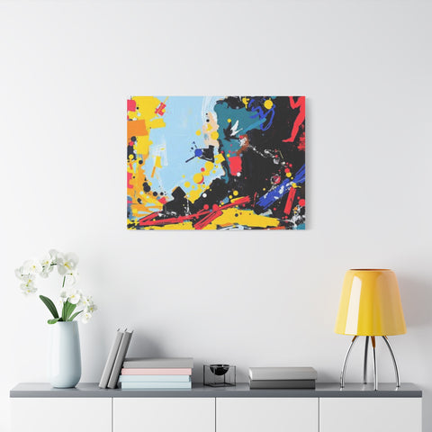 Abstract Color Splash Matte Canvas Print — Modern Stretched Wall Art