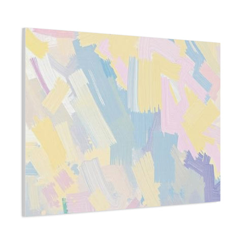 Pastel Abstract Brushstroke Canvas Wall Art
