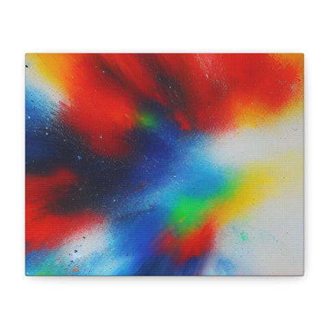 Abstract Color Burst Canvas Print — Vibrant Stretched Matte Wall Art