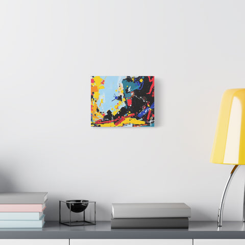 Abstract Color Splash Matte Canvas Print — Modern Stretched Wall Art
