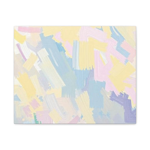 Pastel Abstract Brushstroke Canvas Wall Art