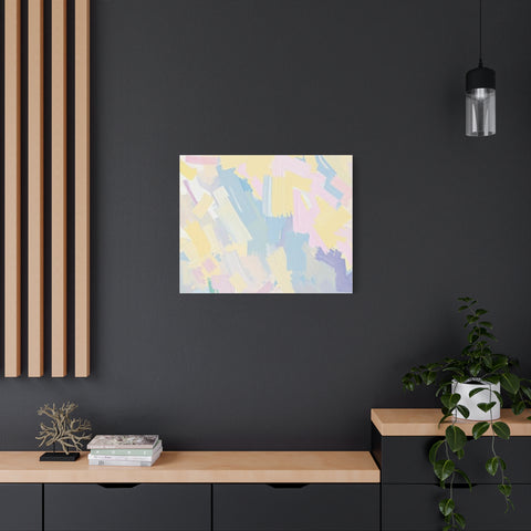 Pastel Abstract Brushstroke Canvas Wall Art