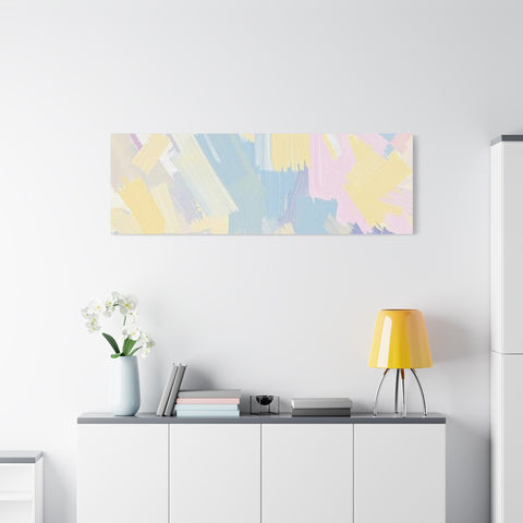 Pastel Abstract Brushstroke Canvas Wall Art