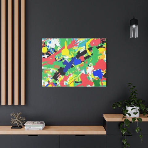 Abstract Color Splash Canvas Print — Vibrant Modern Wall Art