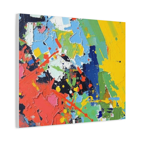 Abstract Color Splash Matte Canvas — Stretched Wall Art