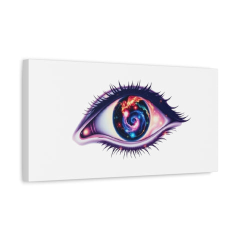 Cosmic Eye Canvas Print — Galaxy Eye Matte Stretched Wall Art
