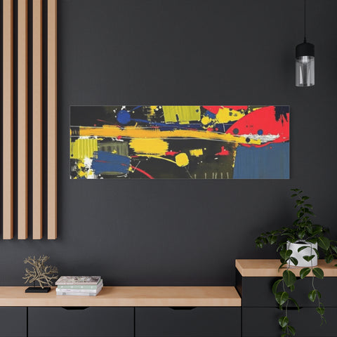 Abstract Color Splash Matte Canvas Print — Modern Stretched Wall Art