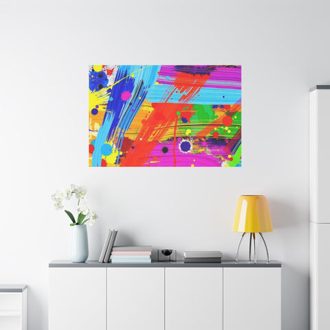 Abstract Color Splash Canvas Print — Vibrant Modern Wall Art