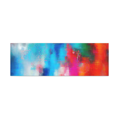 Vibrant Abstract Color Splash Matte Canvas Print