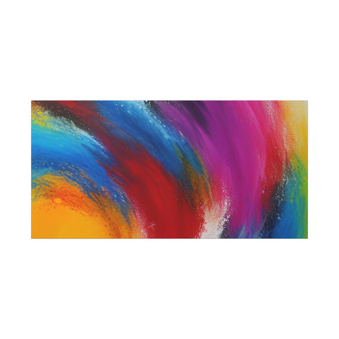 Abstract Rainbow Swirl Matte Canvas Print (Stretched)