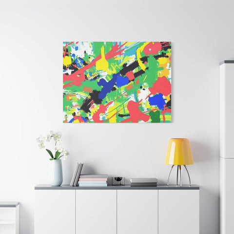 Abstract Color Splash Canvas Print — Vibrant Modern Wall Art