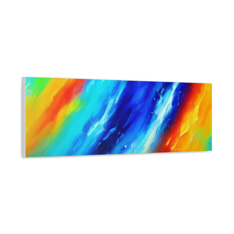 Abstract Rainbow Wave Matte Canvas Print — Vibrant Stretched Wall Art
