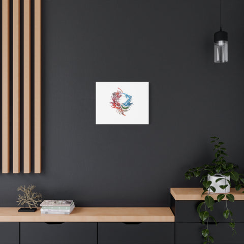 Abstract Color Splash Canvas Print — Modern Watercolor Circle Art on Matte Stretched Canvas