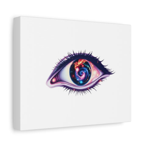 Cosmic Eye Canvas Print — Galaxy Eye Matte Stretched Wall Art