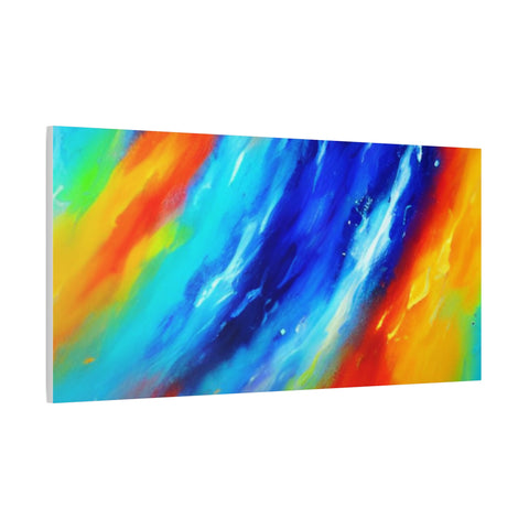 Abstract Rainbow Wave Matte Canvas Print — Vibrant Stretched Wall Art