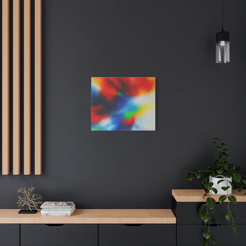 Abstract Color Burst Canvas Print — Vibrant Stretched Matte Wall Art