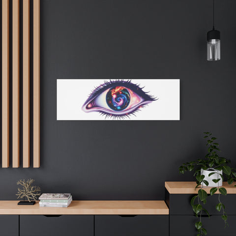 Cosmic Eye Canvas Print — Galaxy Eye Matte Stretched Wall Art