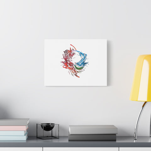 Abstract Color Splash Canvas Print — Modern Watercolor Circle Art on Matte Stretched Canvas