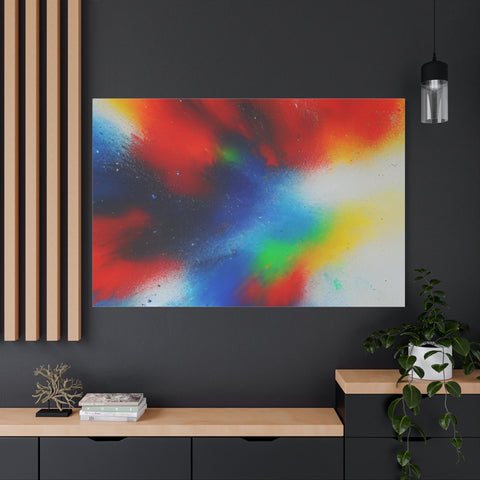 Abstract Color Burst Canvas Print — Vibrant Stretched Matte Wall Art